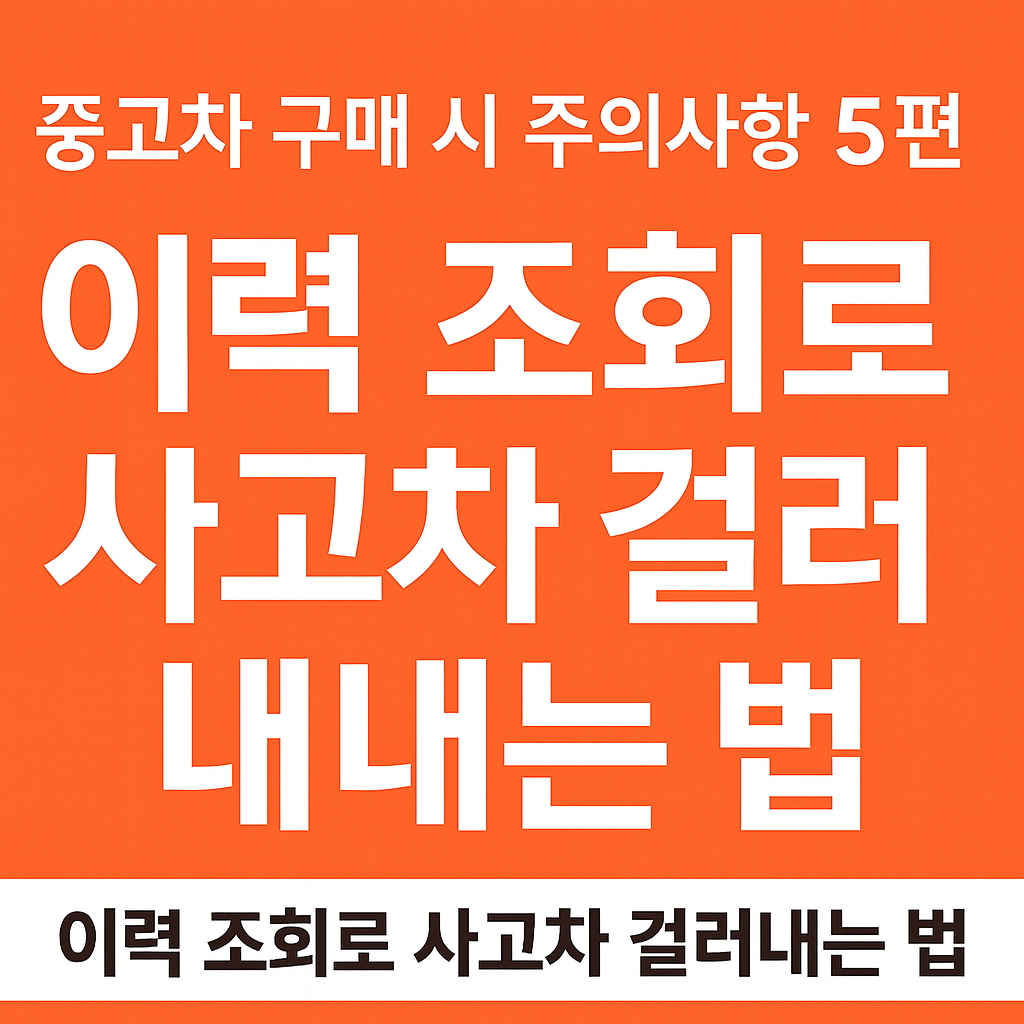 중고차 사고 이력 조회 문서 및 성능점검표 확인 이미지