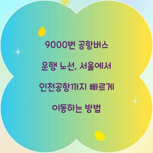 9000번 공항버스 운행 노선