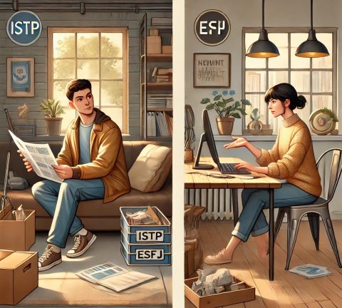 MBTI 유형별 독립성 & 의존성 비교