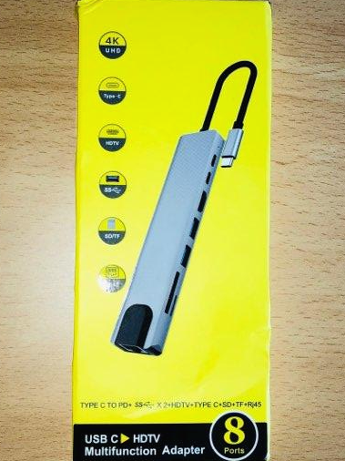 8 in 1 USB-C Hub Type-C Multiport Card Reader Adapter