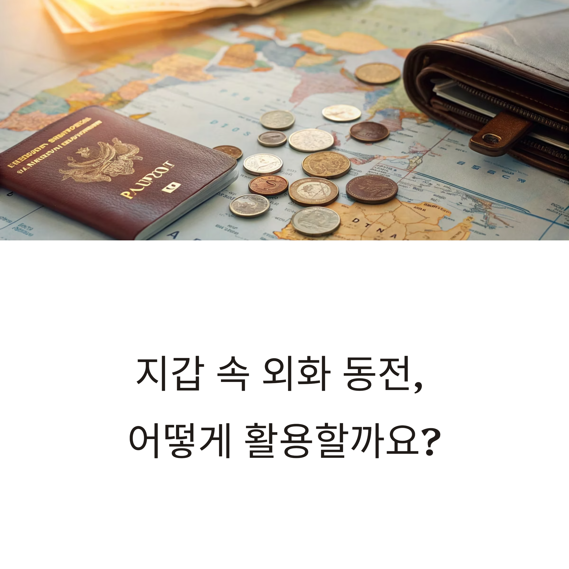 여행 후 남은 외화 동전