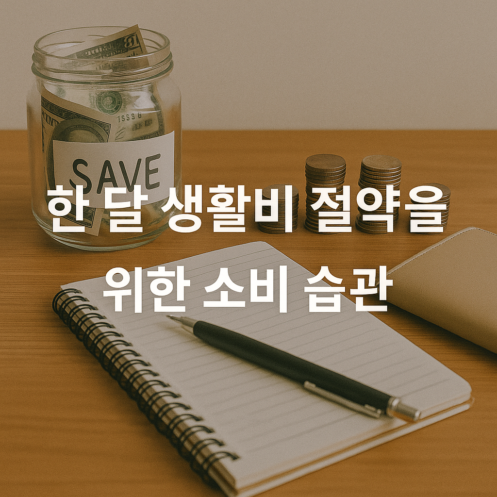 한 달 생활비 절약을 위한 소비 습관