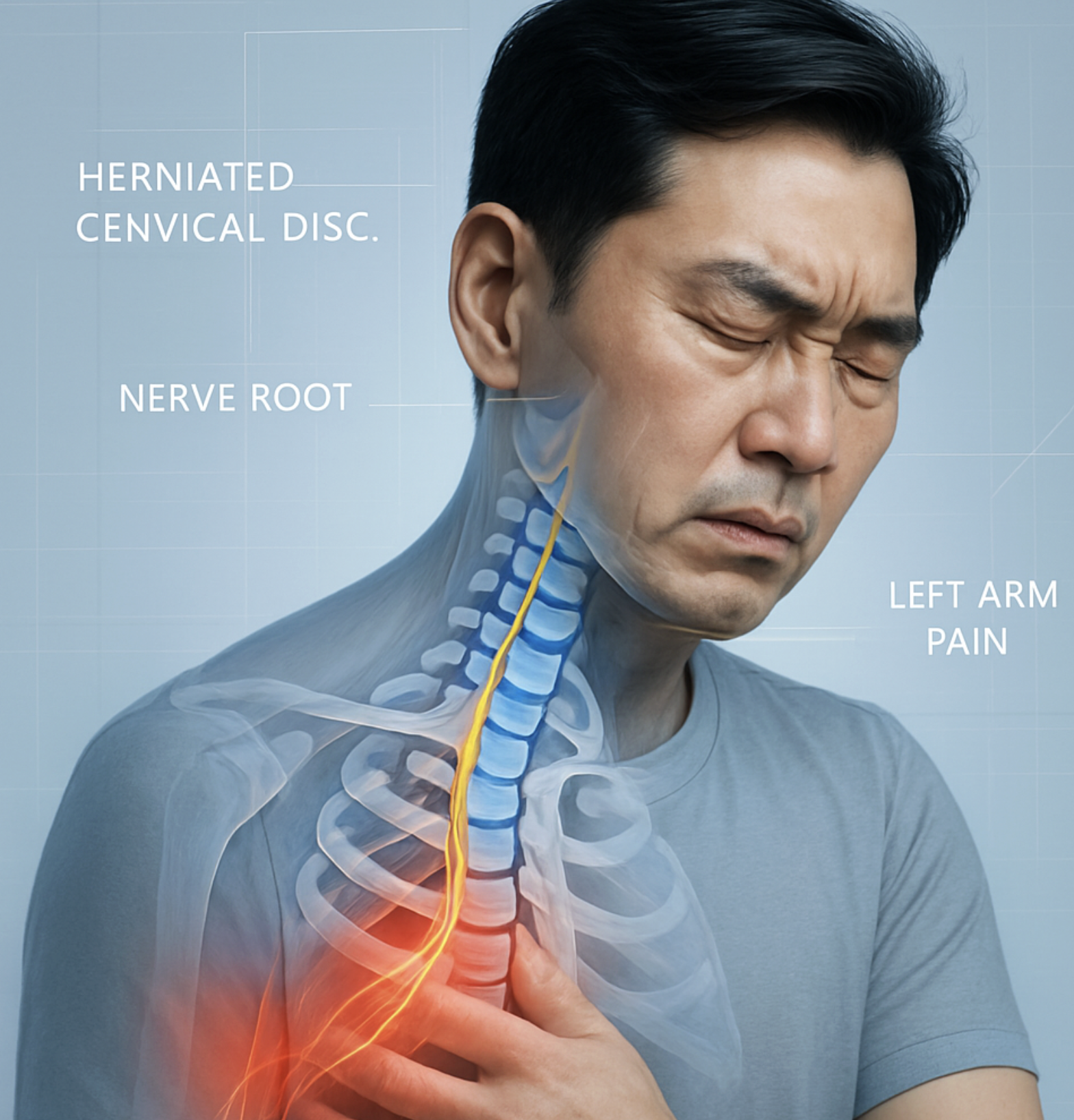 가장 흔한 범인, 목 디스크 (경추 추간판 탈출증)