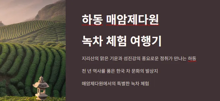 하동 매암제다원