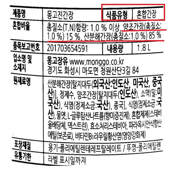 알트태그-혼합간장 라벨 표시