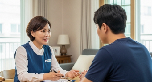 침수 대비 재해보험 상담받는 장면