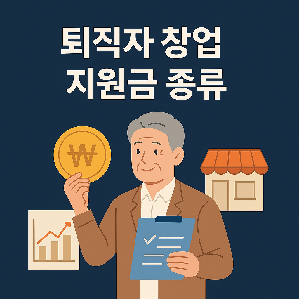 퇴직자 창업 지원금 종류 포스터 이미지