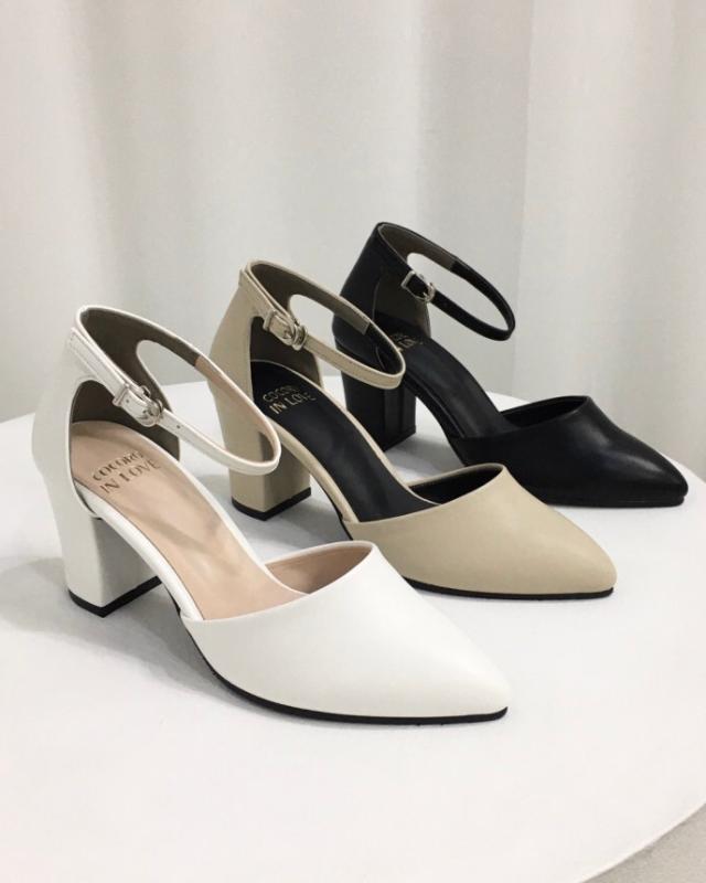 국산 스틸레토 메리제인 스트랩 펌프스힐 225