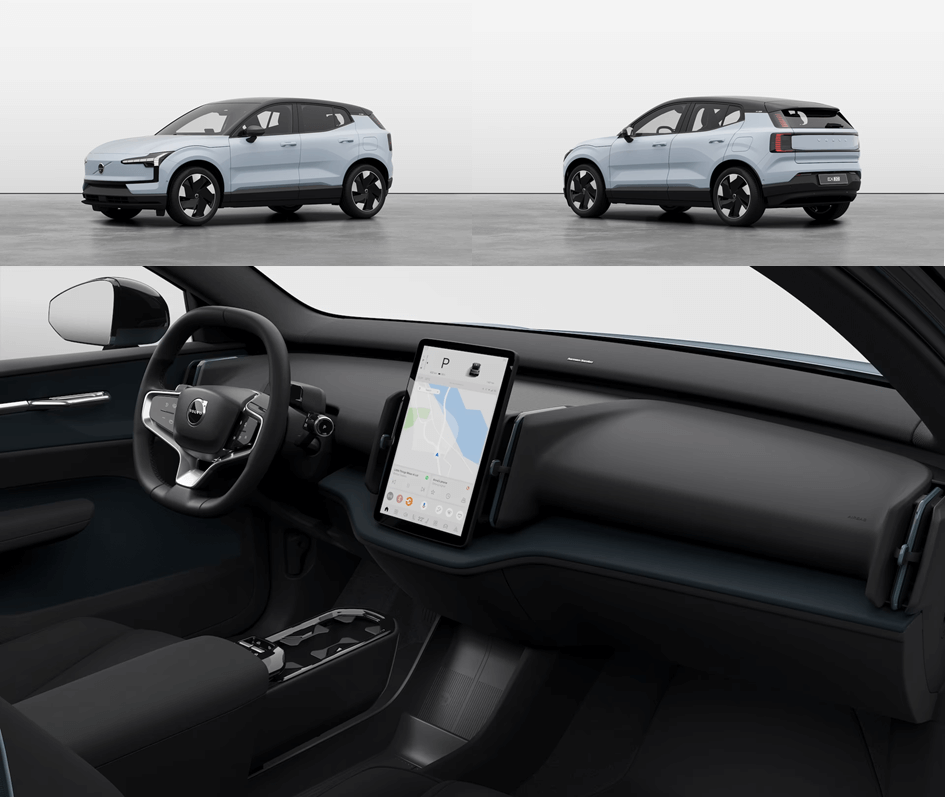 볼보 EX30, 고급스러운 내장디자인 및 스마트한 편의기능 안내