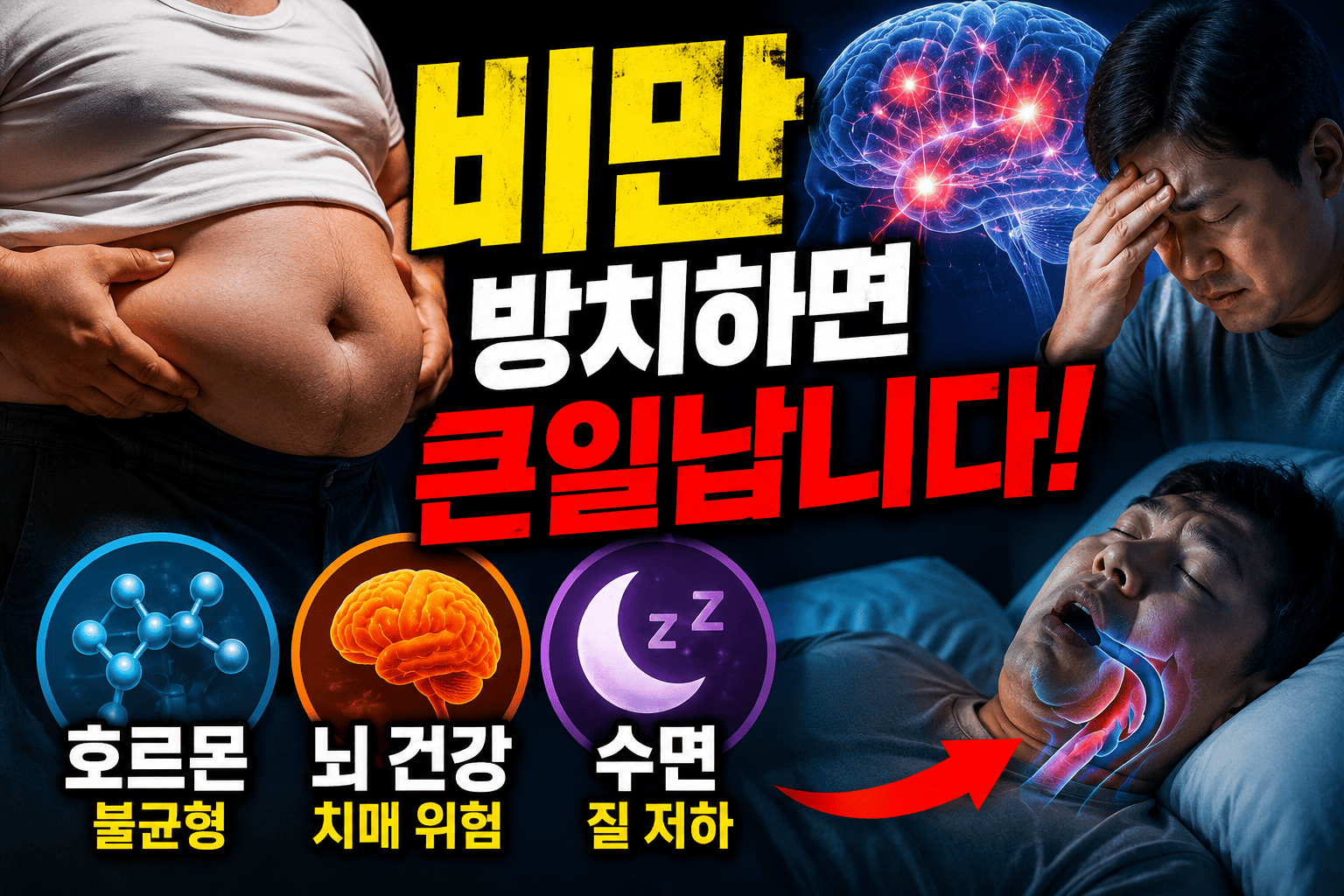 비만이 몸에 미치는 영향 (호르몬, 뇌 건강, 수면)