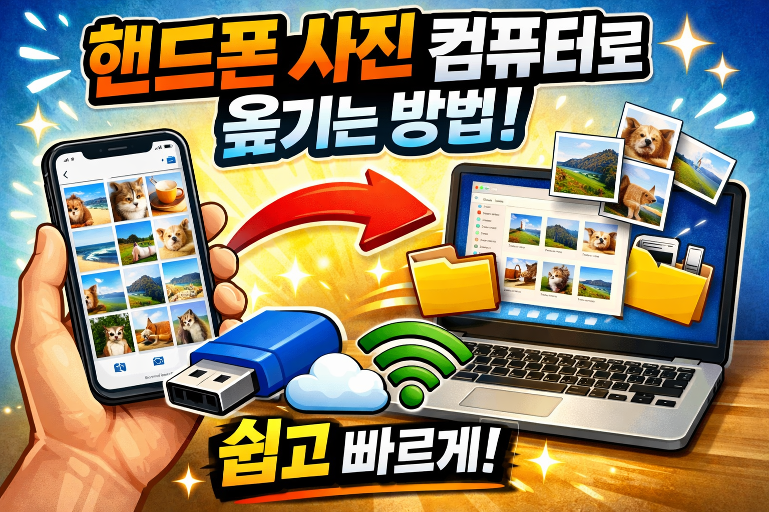 핸드폰 사진 컴퓨터로 옮기는 방법