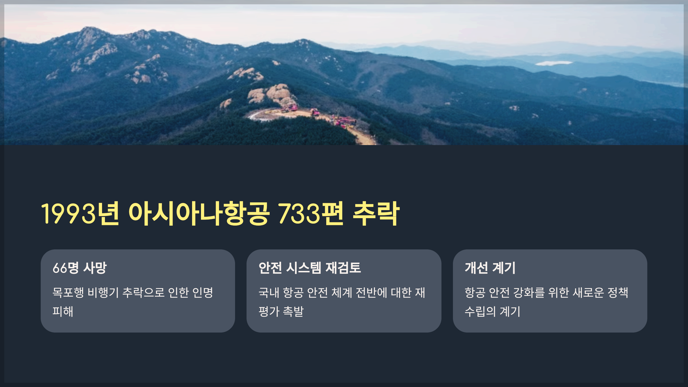 1993년 아시아나항공 733편 추락