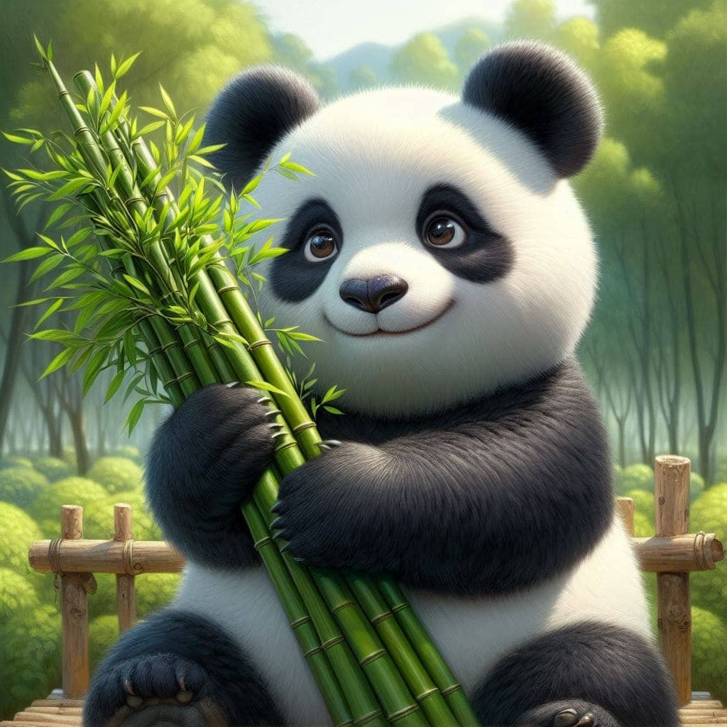 자이언트 판다 푸바오 AI 그림