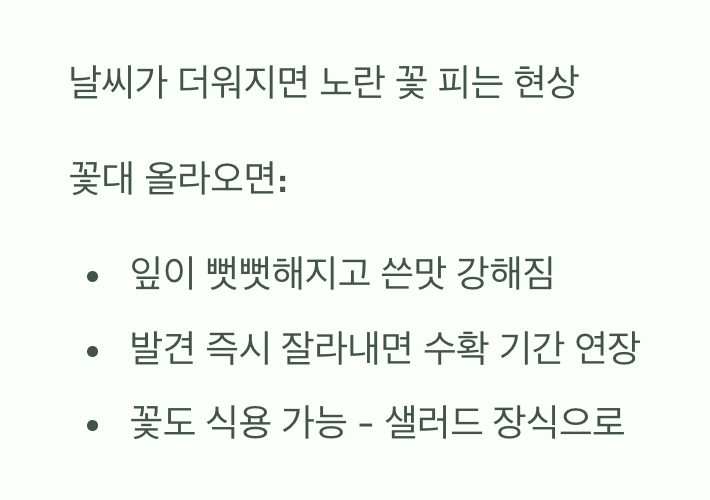 갑자기 솟아난 노란 꽃, 어떡하죠?