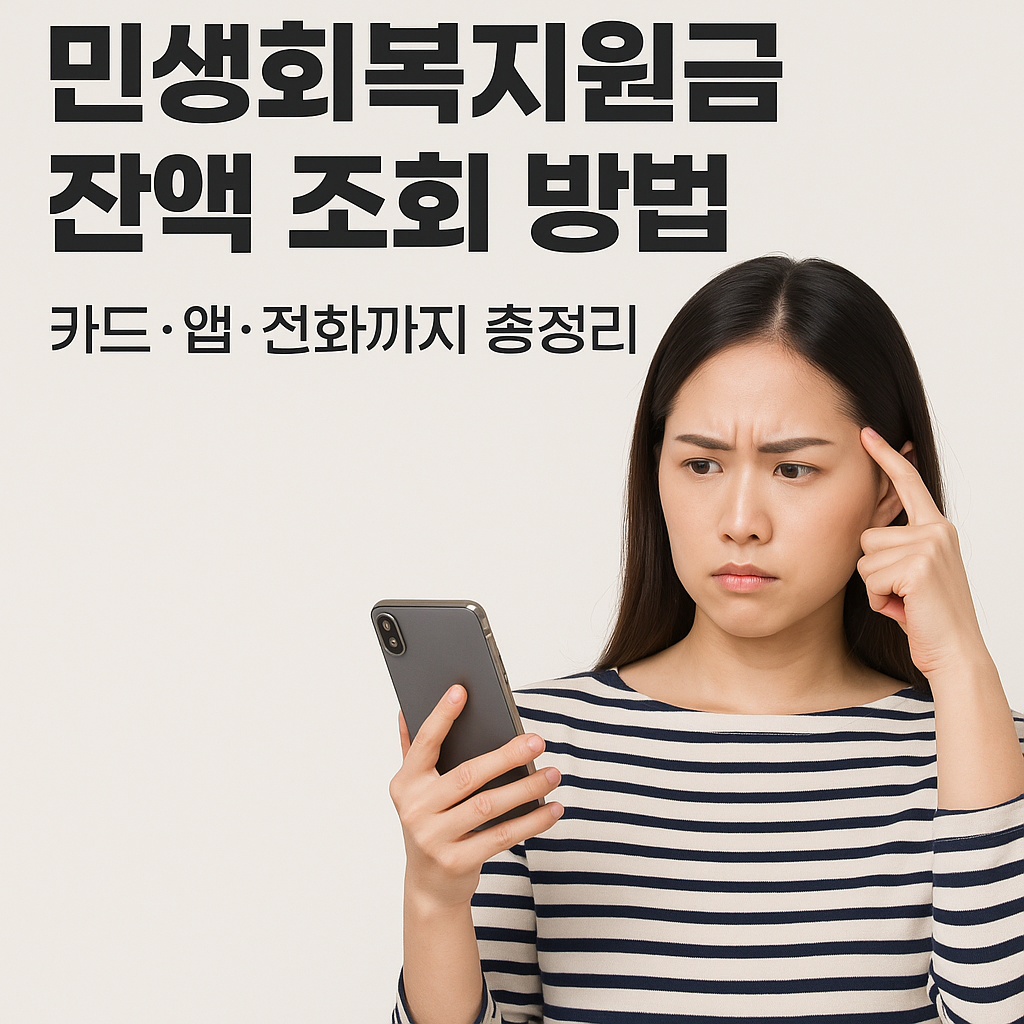 민생회복지원금 잔액 조회 방법, 카드&middot;앱&middot;전화까지 총정리
