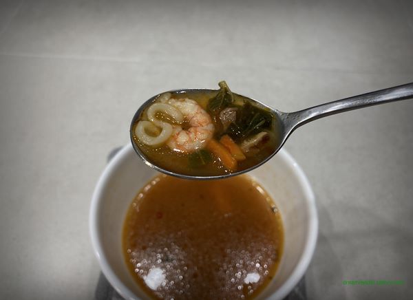 이마트 노브랜드 냉동 새우살(적새우살)(라면 부재료) 2023년 1~3월 조리 후 국물, 새우