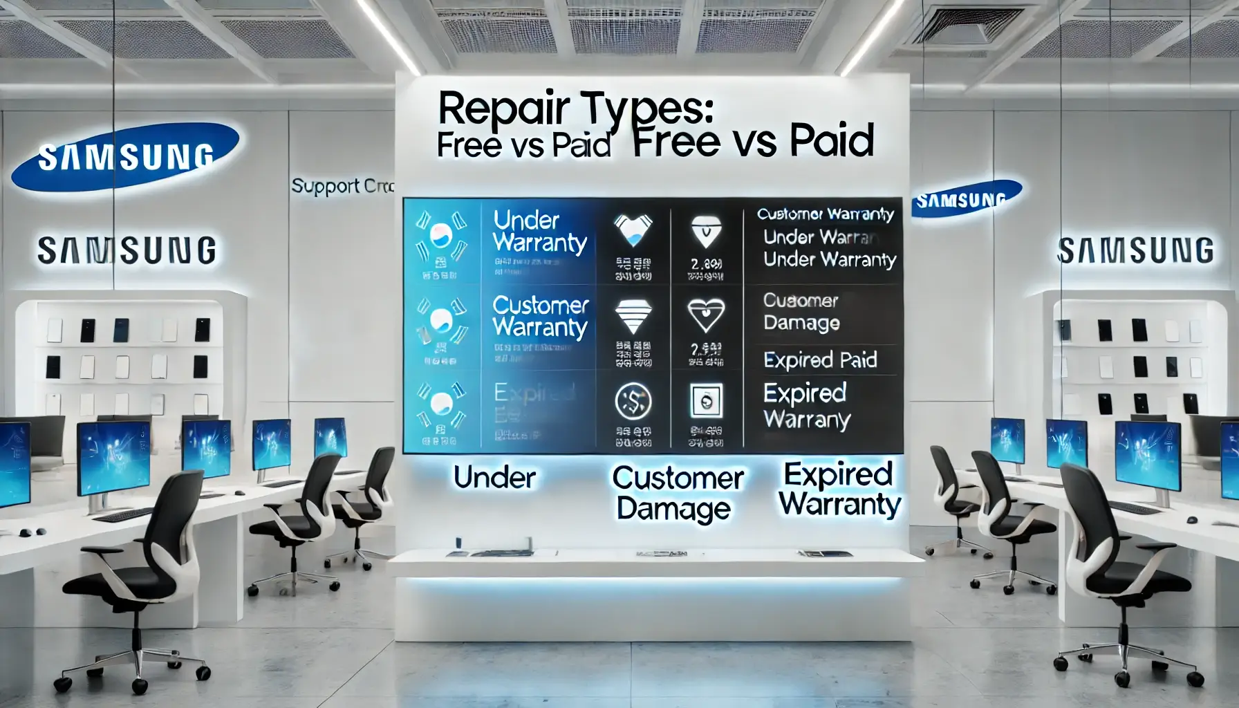 삼성전자 서비스 요금 및 보증 정책 안내[무상수리&amp;#44;유상수리]