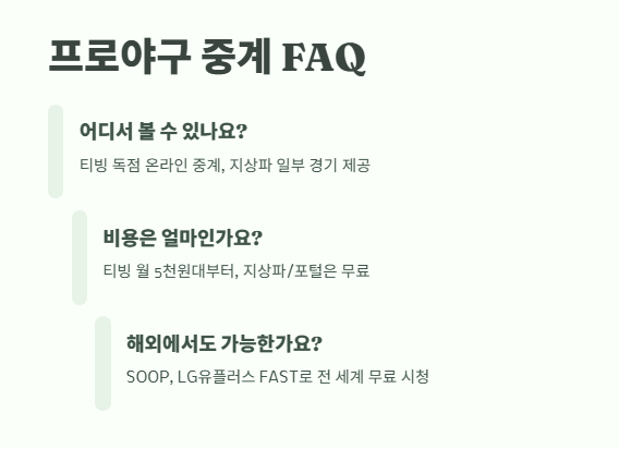 2025년 프로야구 중계 방송보기 16