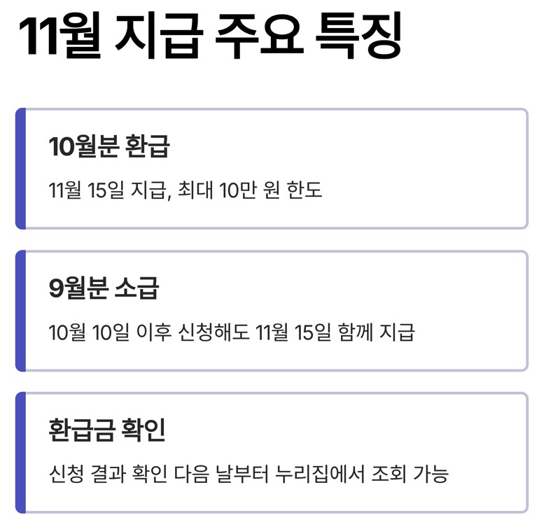 11월 지급 주요 특징