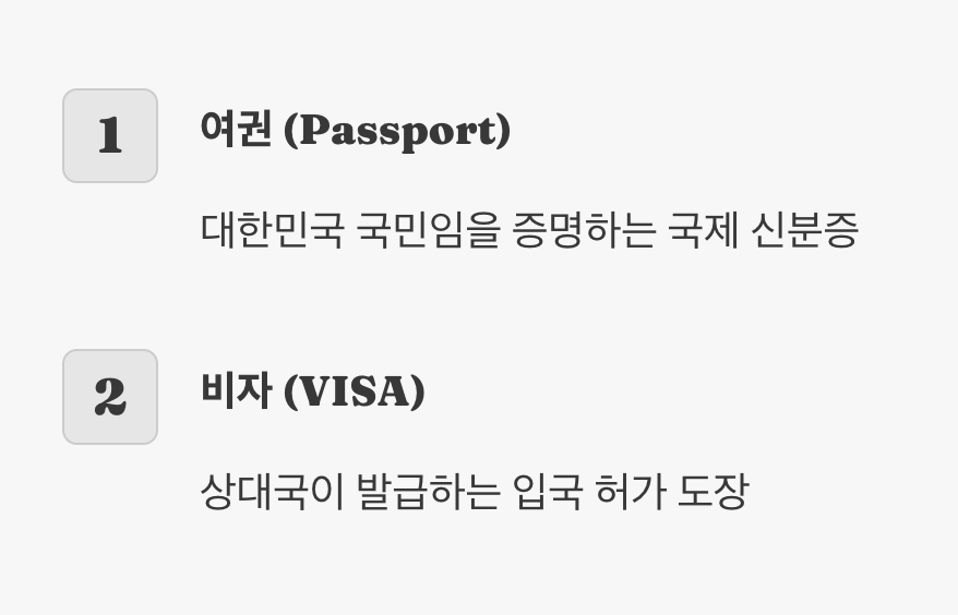여권과는 다른 ‘입국 허가증’