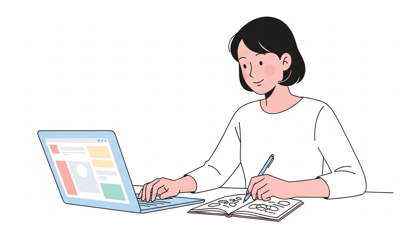 재택부업 알바 글을 작성하는 모습으로, 형식과 흐름을 이해하는 것이 중요합니다.