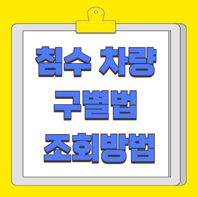 침수 차량 구별법 조회방법