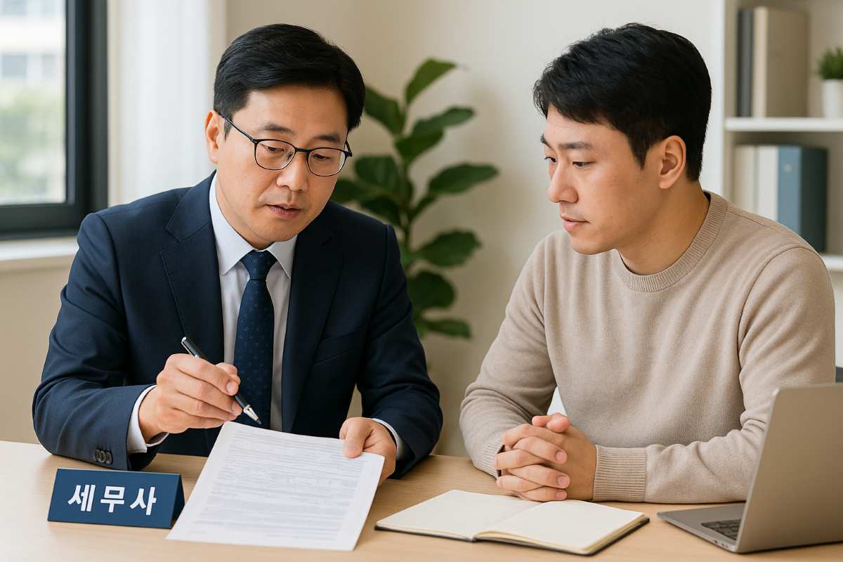 전문가 상담을 받는 모습