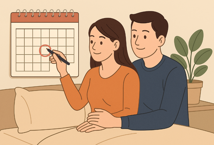 날짜를 체크하는 부부