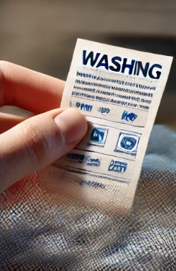 세탁제를 손에 들고 있는 모습