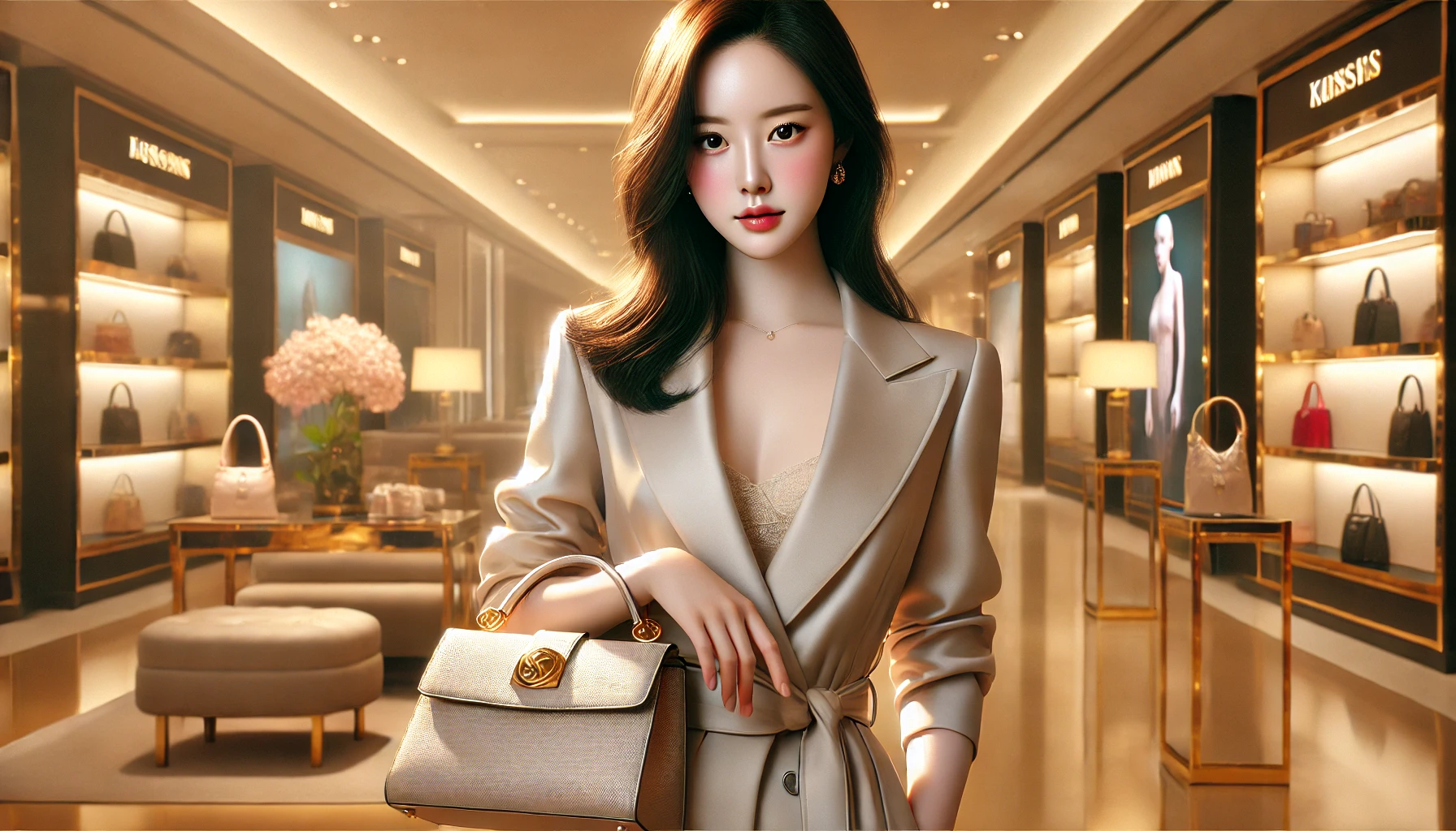 명품을 든 여성