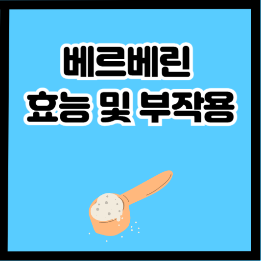 베르베린 효능 부작용 및 복용법