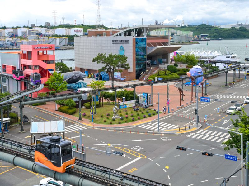 모노레일 타고 수국길 감상