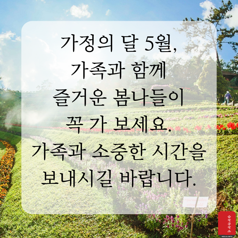 2025년 5월 인사말 문구 이미지 모음집