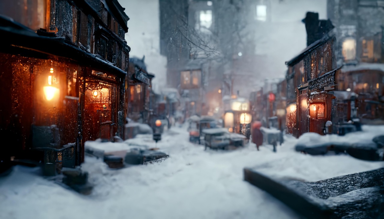 겨울 눈 오는 날