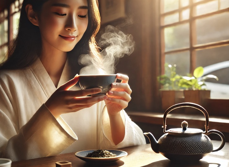 따뜻한 차 한 잔 마시기