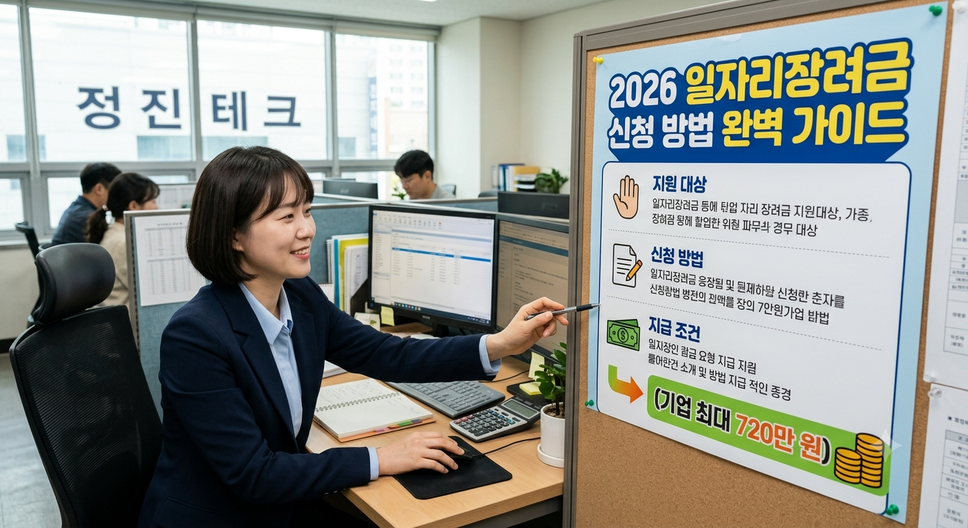 2026 일자리장려금 신청 방법 완벽 가이드, 지원 대상부터 지급 조건까지(기업 최대 720만 원)