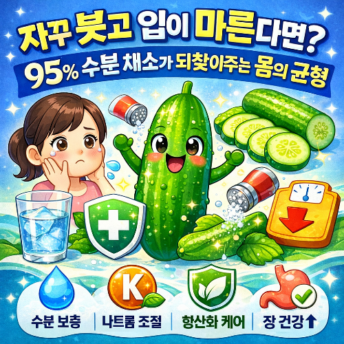 자꾸 붓고 입이 마른다면? 95% 수분 채소가 되찾아주는 몸의 균형