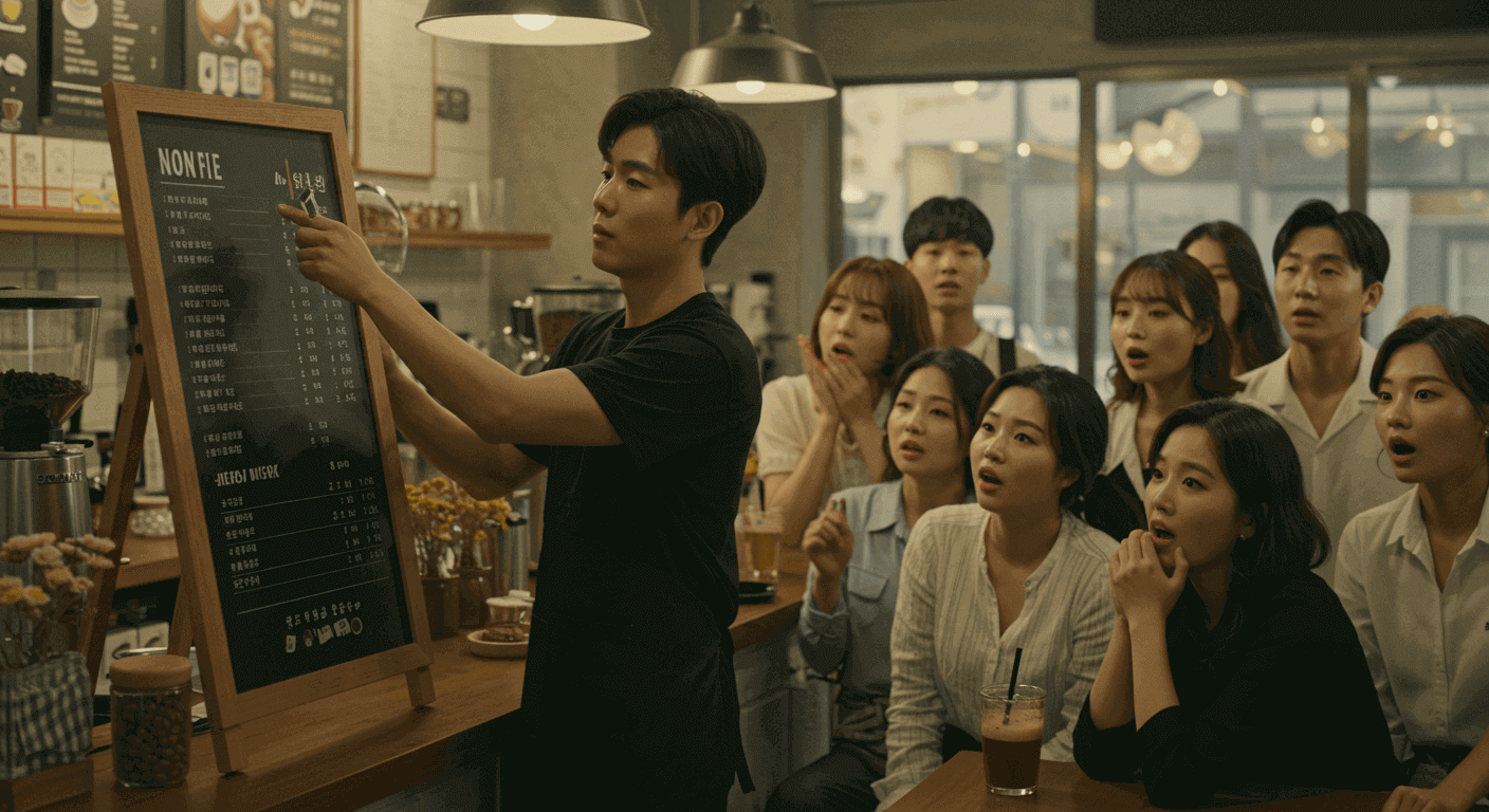 가격 상승 메뉴판