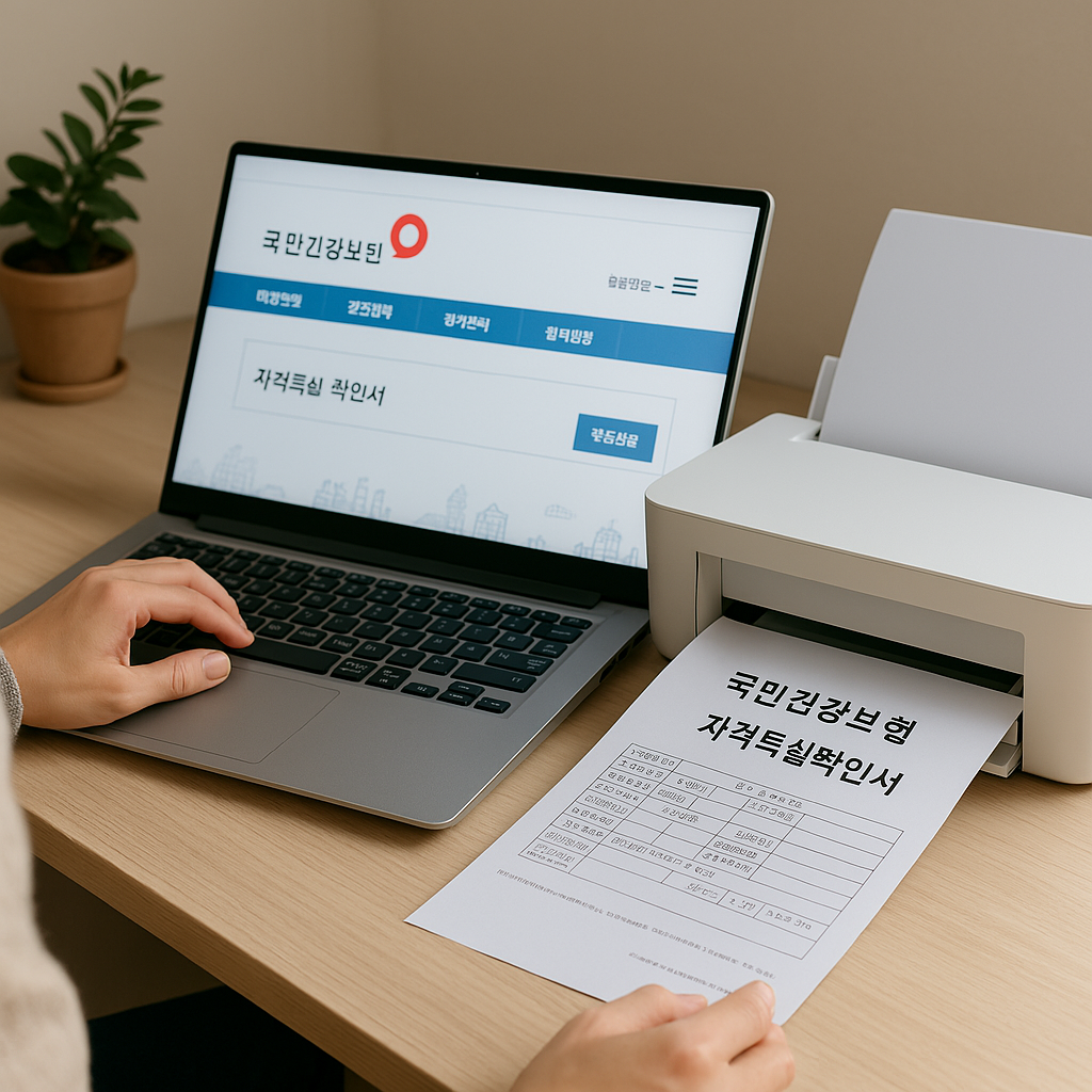 건강보험 자격득실 확인서 발급 관련 사진
