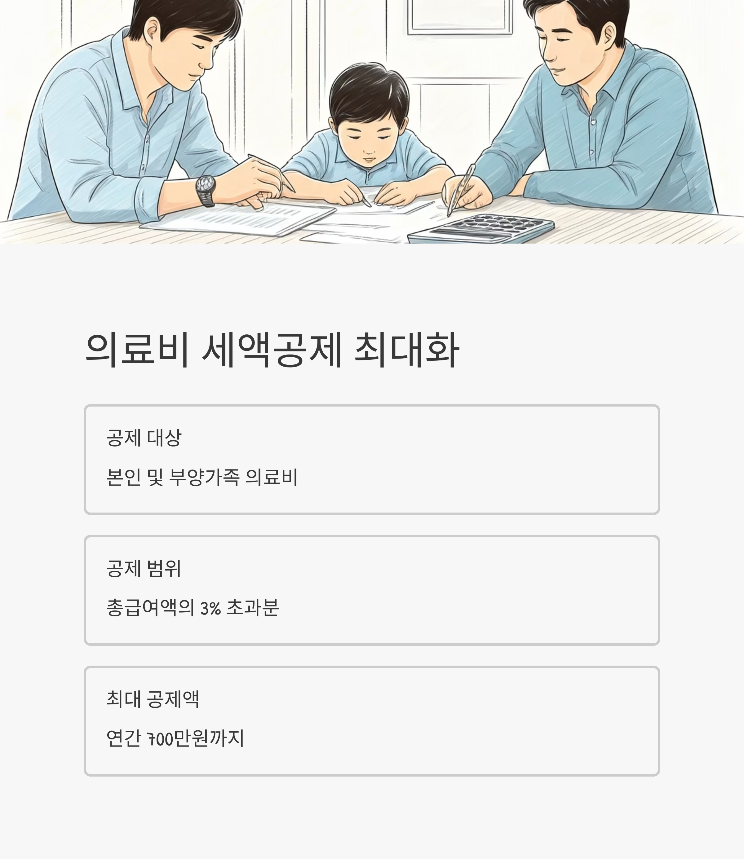 암치료비 환급 세액공제 최대화