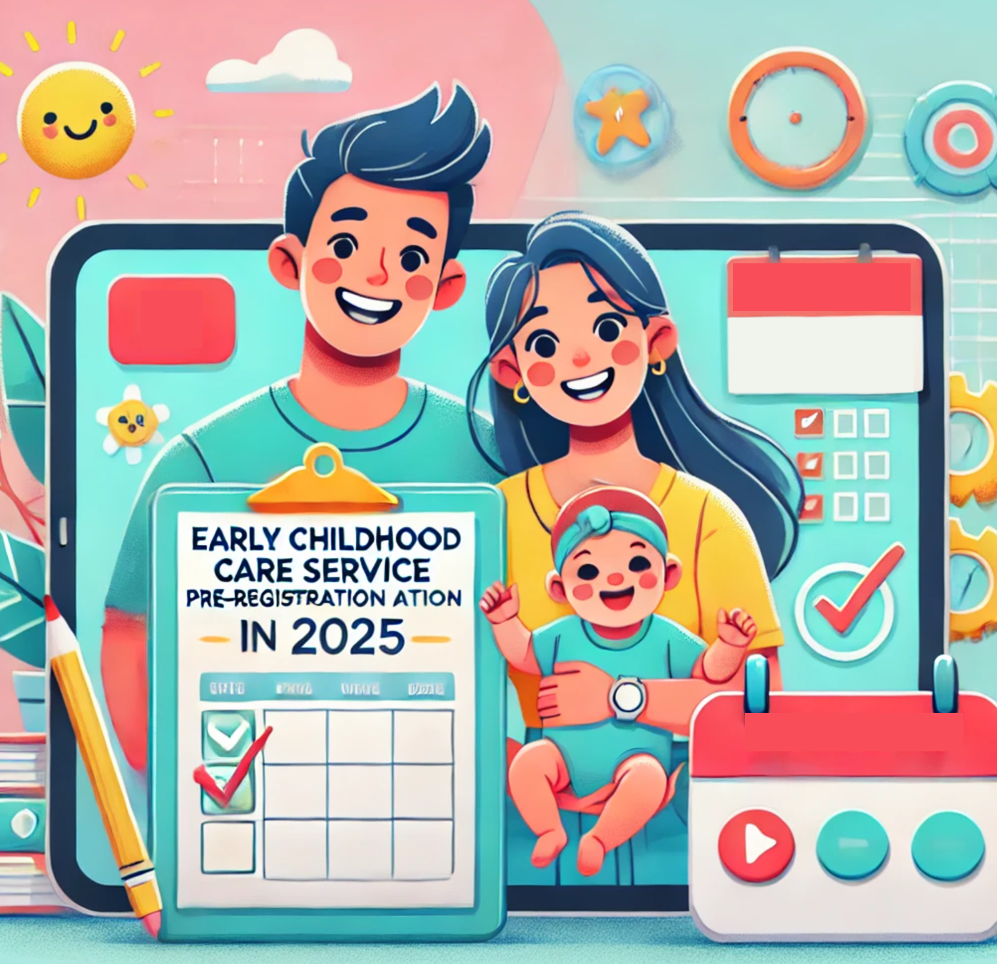 단란한 가족 이미지