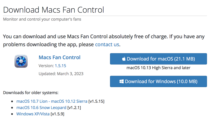 맥북 팬 속도 설정 앱 다운로드