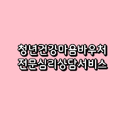 전문심리상담서비스_청년마음건강지원