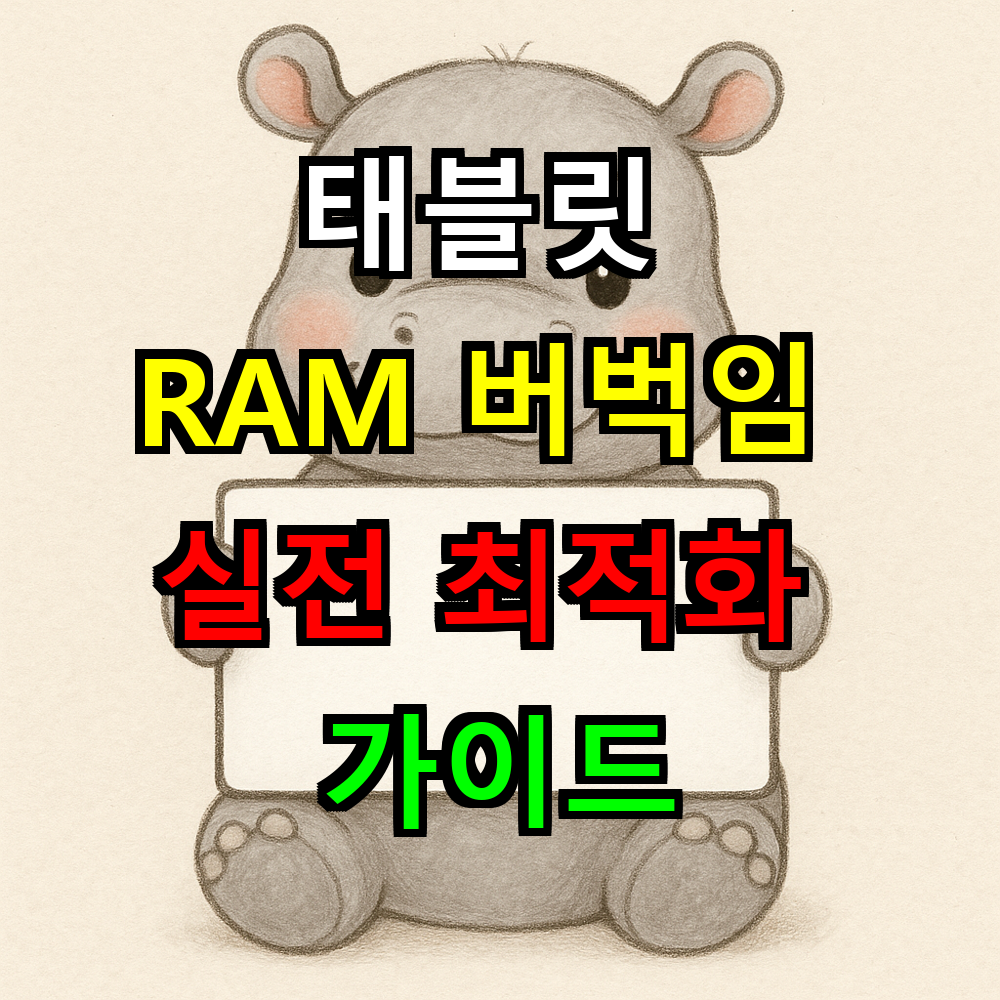 태블릿 RAM 버벅임 해결하는 실전 최적화 가이드