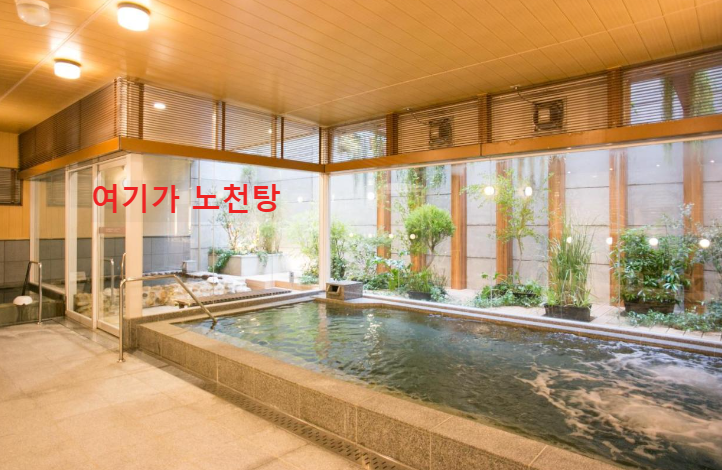 일본 니시테츠 호텔 크롬 하카타 온천탕