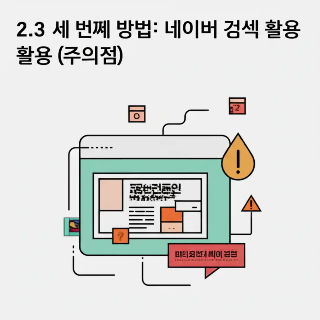 떠나요 파트너센터 바로가기 네이버 검색 활용법과 주의점 화면.