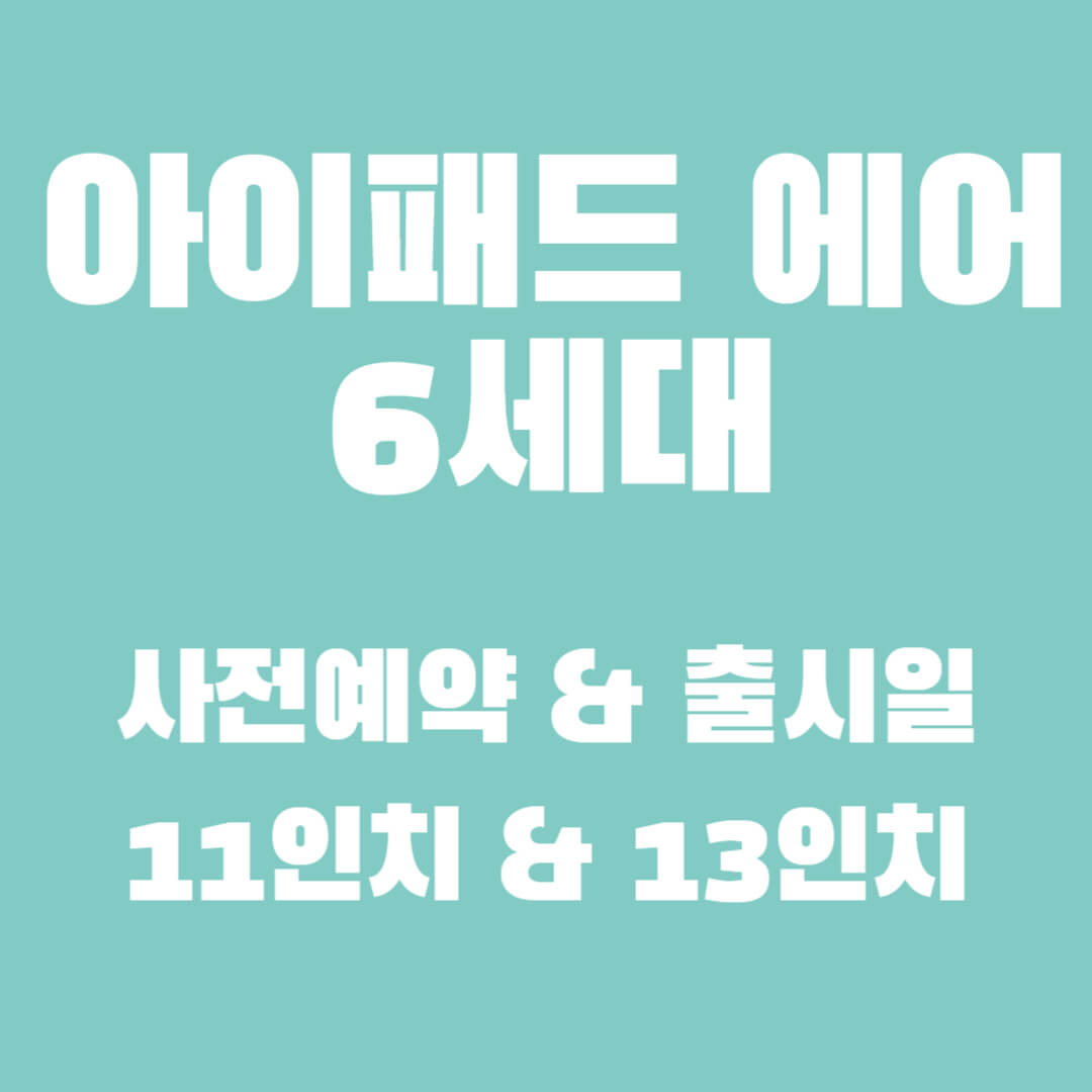 아이패드 에어 6세대