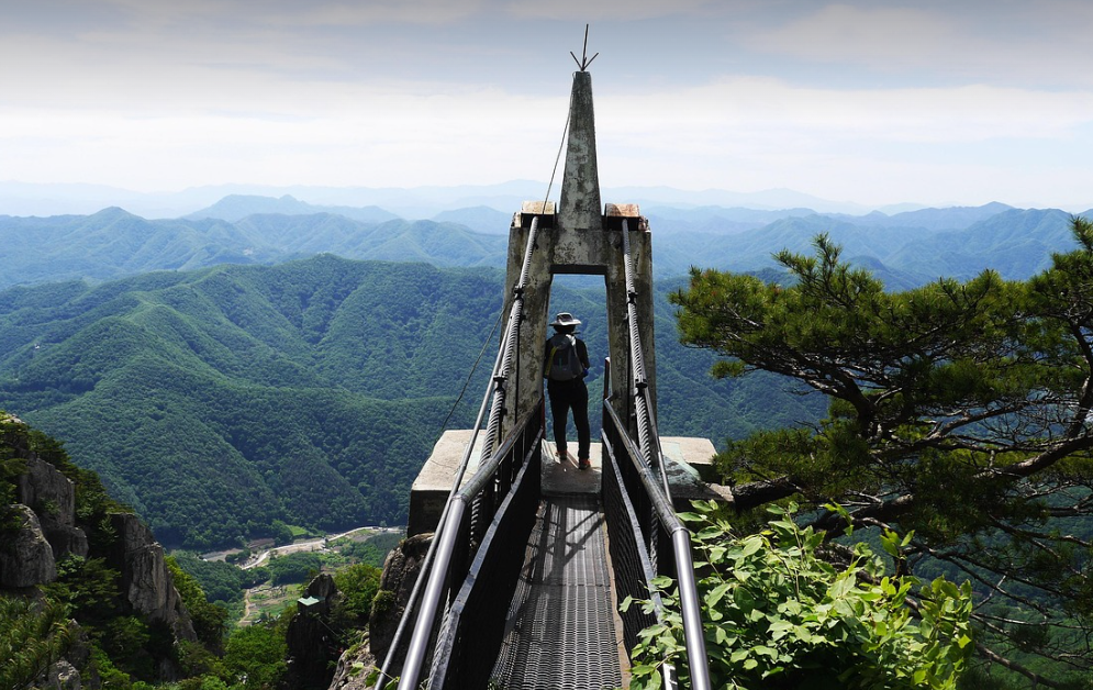 대둔산 삼선계단의 모습