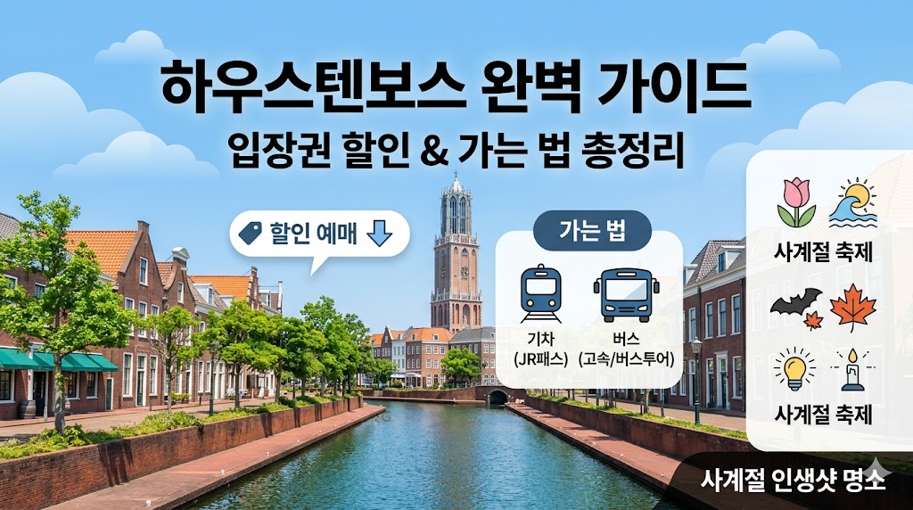 후쿠오카 근교 여행 하우스텐보스 사계절 축제 및 입장권 할인 가이드