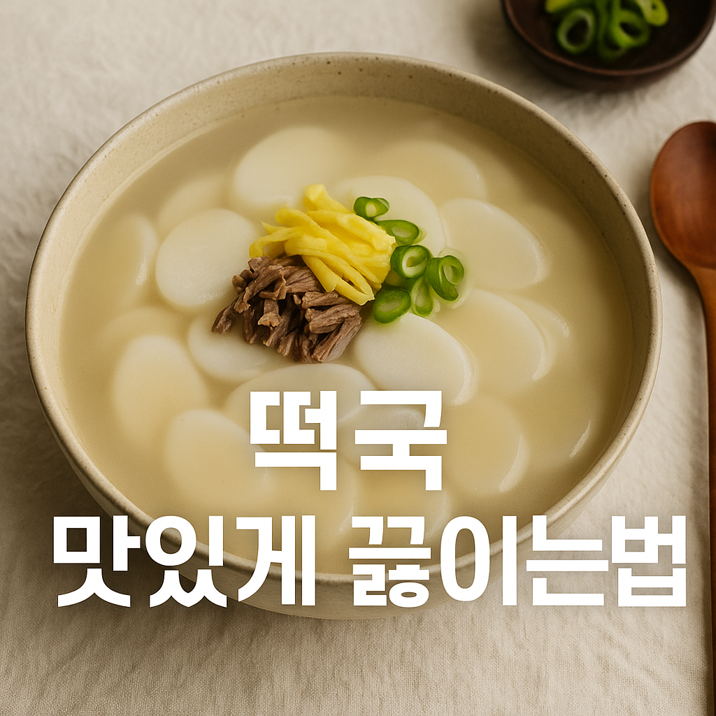 떡국 맛있게 끓이는 법